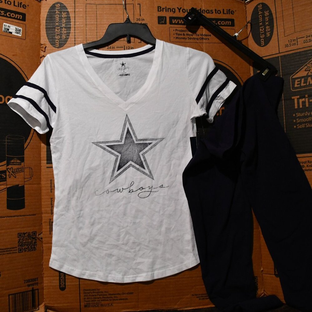 Dallas Cowboy/ Womens /Lounge Set /White/Navy/Super Comfy/ New w Sample Tag MED